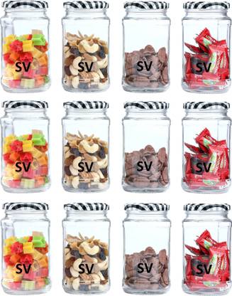Sv Enterprise Glass Grocery Container  - 400 ml
