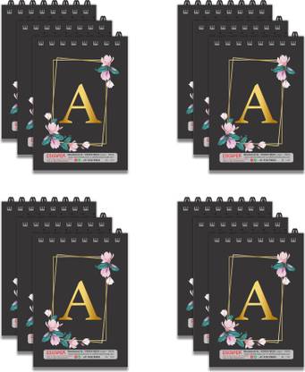 ESCAPER A letter Pocket Diary (Pack Of 12 Pocket Notepads - Ruled - A5 Size - 4.25 x 3.00 inches), A initial Pocket Diary, A alphabet Pocket Diary Pocket-size Note Pad Ruled 96 Pages