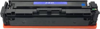 JET TONER CF 411 CYAN Cartridge Compatible for CLJ PROM453dn, M452nw, M377dw MFP, M477fdn MFP, M477fdw MFP, M477fnw MFP Cyan Ink Toner