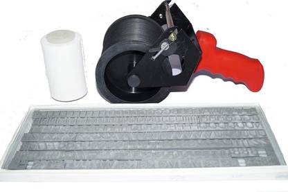 dinojames Handy Coder Machine Letter Size 8mm for Batch no and Expiry Date Printing on Laminated and Without Laminate Carton Box Label Stamping Machine