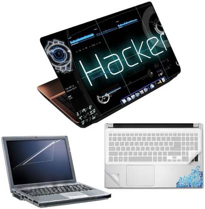 FineArts Hacker 4 in 1 Laptop Skin Pack with Screen Guard, Key Protector and Palmrest Skin Combo Set