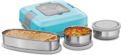 MILTON FLATRON ELECTRIC TIFFIN Stainless Steel Spill-Proof Lunch Pack 2 Containers Lunch Box (400 ml) 3 Containers Lunch Box