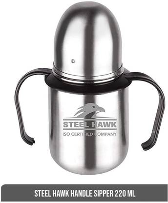 Steel Hawk Handle sipper | Stainless Steel Sipper For Babies 220ml