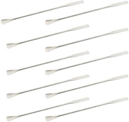 Scienco Stainless Steel 15 cm Or 6" Wire type Lab Spatula(10pcs.)Apparatus Instrument Spoon Stirrer Mixing for Laboratory use and Kitchen Household use Mixing Spatula