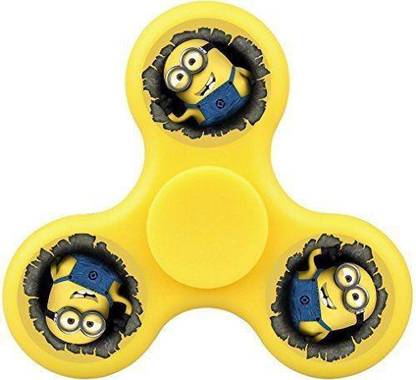 MON N MOL TOY Fidget Spinner Finger Spinner Toy Office Stress Reducer Useful for ADHD with Yellow Minion Funny Cartoon