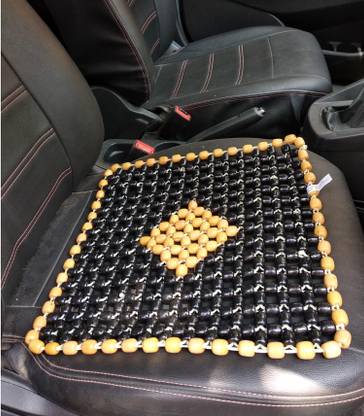 Q1 Beads Wooden Bead Seating Pad For  Mahindra, Suzuki, Hyundai, Maruti Suzuki, Toyota, Tata, Datsun, Fiat, Honda, Jeep, Force 800, WagonR, Swift Dzire, Kwid, Santro, KUV100, Baleno, Creta, Compass, Grand i10, Indica, S-Cross, Indigo, Thar, i10 Active, Universal For Car