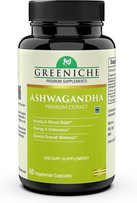 Greeniche Ashwagandha for General Health| Anxiety & Stress Relief| Energy & Endurance -60 C