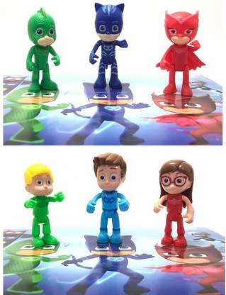 Mubco Mini Superhero Model P-J Masks Figure | Cartoon Series Deluxe Figure Cat Boy, Owlete & Gekko