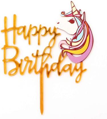 Bash N Splash unicorn Head Cake Topper