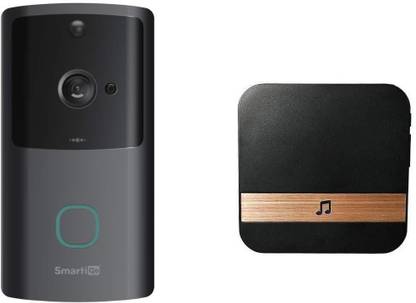 SmartiQo WiFi Real-time Video Doorbell Camera with PIR Motion Detection Compatible with Alexa and Google Wireless Door Chime