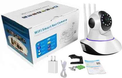InfraHive Wifi Security Camera with Long Range Connectivity Triple Antenna & Direct Mobile HD Live Striming Support Upto 128GB Memory Card and Cloud Storage and Night Vision, 360°Pan & Tilt, Two way Audio , Motion Detection, Pan Zoom | CCTV Security Camera For Indoor & Outdoor Security Camera