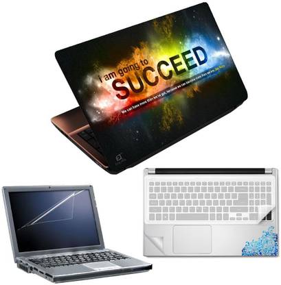 FineArts Succeed 4 in 1 Laptop Skin Pack with Screen Guard, Key Protector and Palmrest Skin Combo Set
