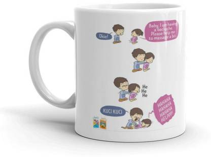 V Kraft "its masti time" for rakhi anniversary birthday friendshp day love quote printed Ceramic love with Handle-Perfect Gift to Anyone On Any Occasion | Coffee & Tea Cup | Pack of 1 Ceramic Coffee Mug