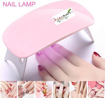 Ritzkart Mini UV LED Nail Lamp, Portable Gel Light & Mouse Shape Pocket Size Nail Dryer with USB Cable for all Gel Polish(Pink) Nail Polish Dryer