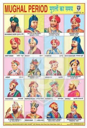 HISTORICAL MUGHAL PERIOD CHART [Wall Chart] INDIAN BOOK DEPOT (MAP ...