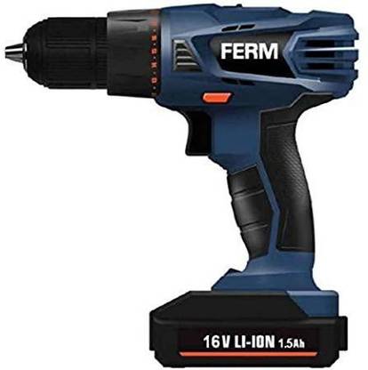 FERM FERM CDM1134 Cordless 16V Li-Ion Drill Driver, Blue CDM1134 Cordless Drill