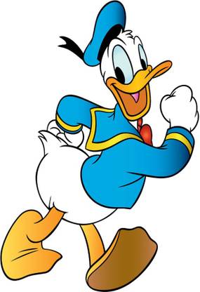 Masstone 41 cm Donald Duck Cartoon Animation Wall Sticker Self Adhesive Sticker