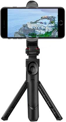 Wanzhow Mobile Stand with Selfie Stick and Tripod XT-02 Aluminium Alloy Bluetooth Remote Control Selfie Stick Tripod