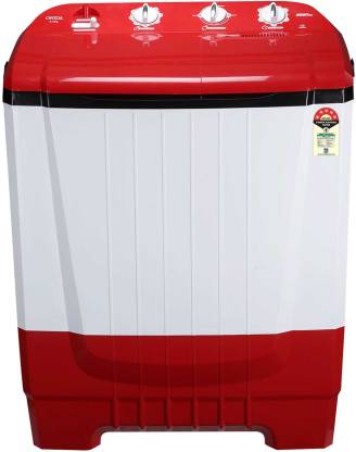 ONIDA 8 kg 5 Star Rating, Auto Scrubber Semi Automatic Top Load Washing Machine Red