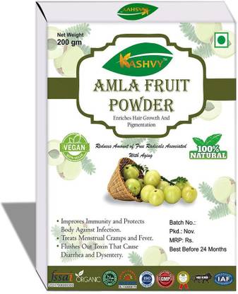 Kashvy Pure Ayurvadic Organic Amla Indian Gooseberry Powder For Immunity Support