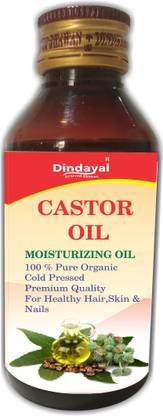 Dindayal Ayurved Bhawan CASTOR OIL 100 ML FOR Preventing wrinkles, Fighting acne & Moisturizing