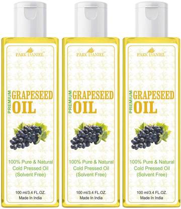 PARK DANIEL Premium Grapeseed oil combo pack of 3 bottles of 100 ml(300 ml)