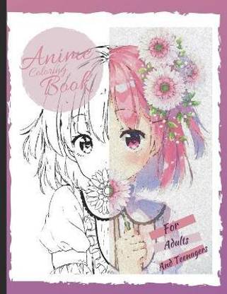 Anime Coloring Book For Adults and Teenagers