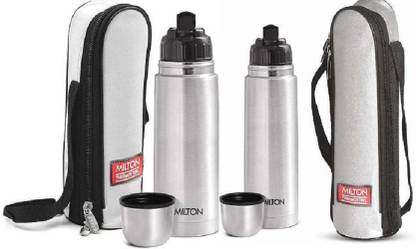 MILTON Thermosteel Flip Lid Bottle Combo 1250 (750ml, 500ml) 1250 ml Flask