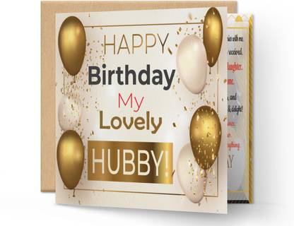 redbakers.in Happy Birthday My HUSBAND Greeting Card Greeting Card