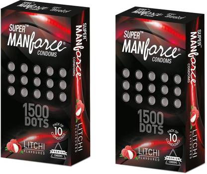 MANFORCE Litchi flavored condom 10 pcs each pack of 2 Condom