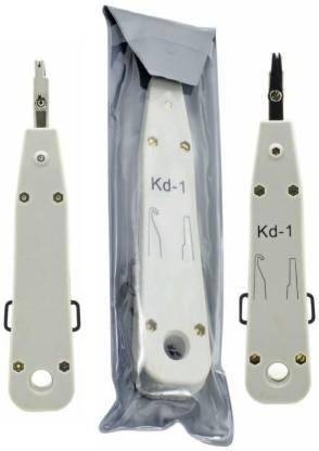 BIGGEAR 0803-1PC-KD-1 (Pack of 1) KD-1 Impact Punch Down Tool for Seating Wire Into Terminal Cable Insertion Tool for Networking Professionals Telecom Phone Cable Ethernet Cat5 RJ11 RJ45 Patch Panel Faceplate.Punch Tool CAT5 CAT6. Cordless Crimper