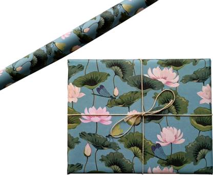 AAKAR Water Lotus Pack of 5 sheets, Gift Paper, Wrapping Paper, Wrapping sheets, Wrapping rolls Paper Gift Wrapper