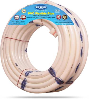 Lingaraj 1 inch, 30 Meter Long, Flexible PVC Garden Hose Pipe, Water Pipe, Car Hose Pipe