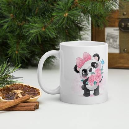 V Kraft "this is for you with cute panda" for rakhi anniversary birthday friendshp day love quote printed Ceramic love with Handle-Perfect Gift to Anyone On Any Occasion | Coffee & Tea Cup | Pack of 1 Ceramic Coffee Mug