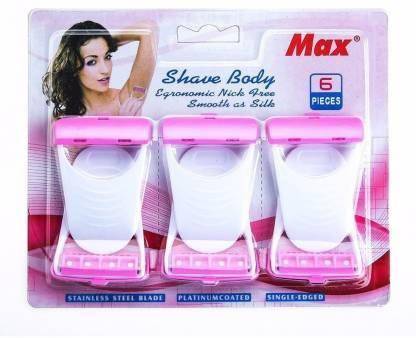 MAX 6 in 1 shave body blades (Pack of 6), Women