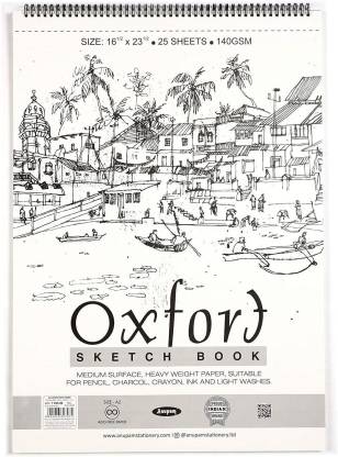 ANUPAM Oxford Spiral Sketchbook A3 Size 130 GSM Paper (50 Sheets) Sketch Pad