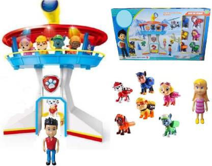 The Simplifiers Paw Dogs Lookout Tower Toy with Light , Ryder and Katie, Set of 1