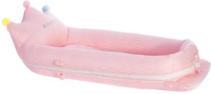 SUNVENO Portable Baby Bed Newborn Co Sleeping Lounger, Soft Cotton Baby Bed Breathable for 0-12 Months Newborn Babies Standard Nest