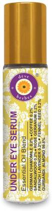 Deve Herbes Under Eye Serum - Blend of German Chamomile, Coffee, Sandalwood, Rose Geranium, French Lavender, Fennel Seed Essential Oils in Gurbandi Almond Oil