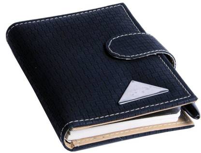 COI Executive Notebook Diary with Silver Plate with Free Pen (Black and Beige) A5 Diary RULED 180 Pages