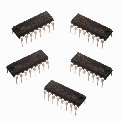 geeta enterprises (Pack of 5 Pc) L293D DIP 16-pin IC Stepper Motor Drivers Controllers (Black) Electronic Components Electronic Hobby Kit