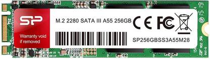 Silicon Power A55 M.2 SSD 256 GB Laptop Multicolor M.2 Internal Solid State Drive (SSD) (256GB A55 M.2 SSD (SLC Cache for Speed Boost) SATA III Internal Solid State Drive 2280 (SU256GBSS3A55M28AB))