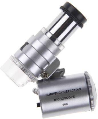 izone Super Mini Microscope with 2-LED + Currency Detecting UV Light 60x Magnifying Glass 60x magnifier