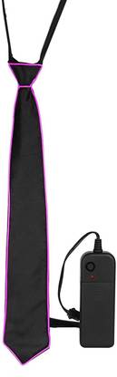 LBLEDBARWARE LED Light Up Tie | Glow in Dark Men's Party Accessories | in Flashing Neon Colors Red  Party Glow Ornament