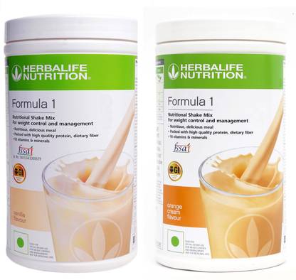 HERBALIFE Formula 1 shake mix Vanilla and Orange flavour for weigtt loss Plant-Based Protein