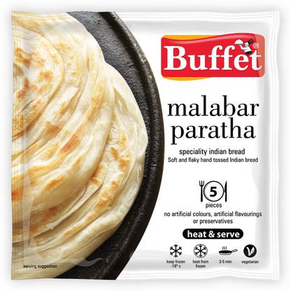 Buffet Frozen Whole Wheat Atta Paratha 1 kg