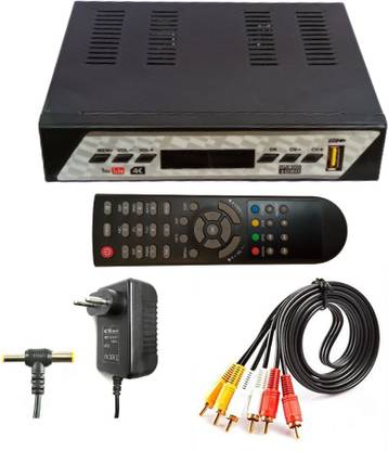 KL-TECH DTH (DIRECT TO HOME) DD FREE DISH SET TOP BOX (MPEG-4 )LIFE TIME FREE WITH REMOTE & AV LEAD Media Streaming Device