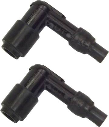 AUTOPLEX Spark Plug Cap (Premium Quality) Spark Plug Black Cap (Pack Of 2 ) Copper Spark Plugs