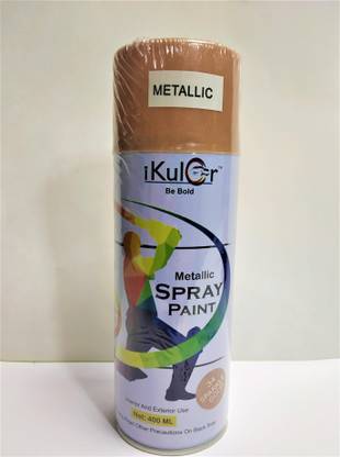 iKulor iKulor Multipurpose Normal Aerosol Spray Paint - Sparkle Gold Colour Gold Spray Paint 400 ml
