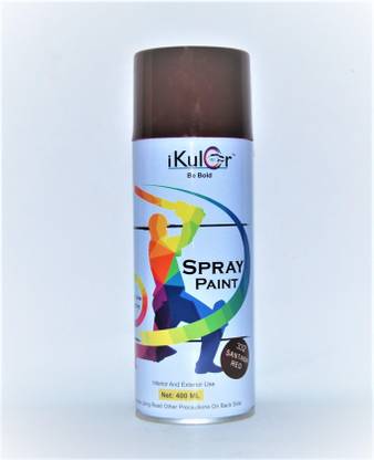 iKulor iKulor Multipurpose Normal Aerosol Spray Paint - Santana Red Colour Red Spray Paint 400 ml